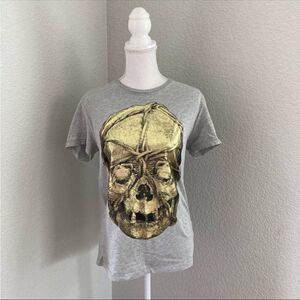 Gap X Visionaire Limited Edition 63/300 Gray Skull Printed Tshirt Size Small
